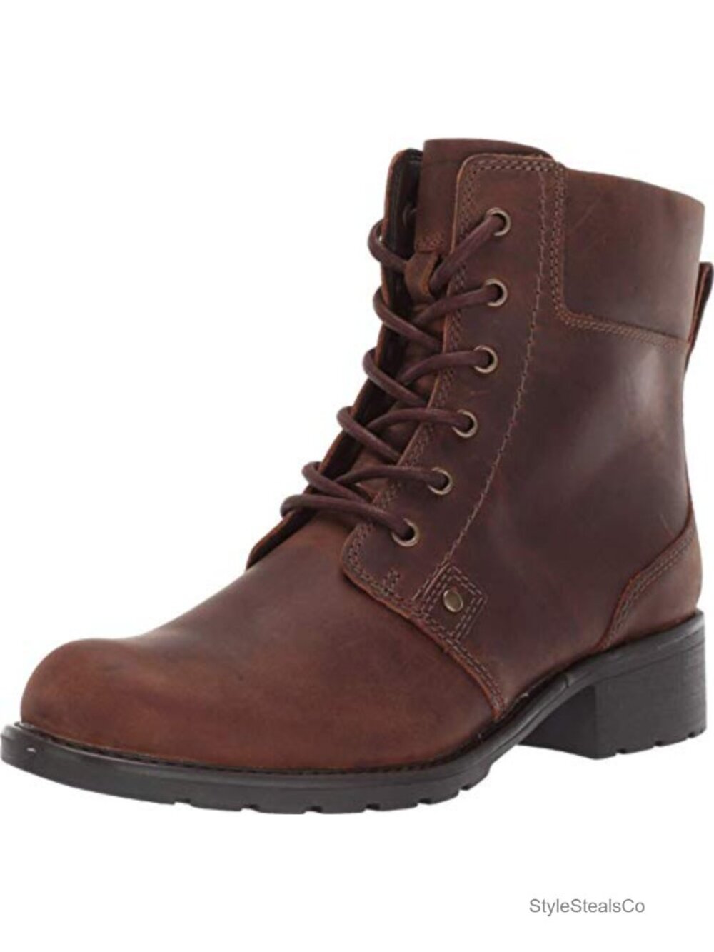 Leather Ankle Boots Lace-Up Zip Comfortable